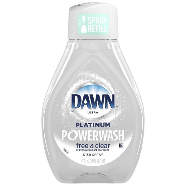 Dawn Powerwash Dish Soap Spray Refill, 16 oz, Liquid, Free and Clear